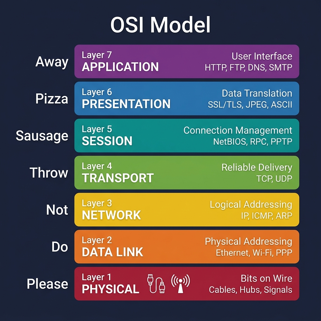 OSI Model — 7 Layer Stack